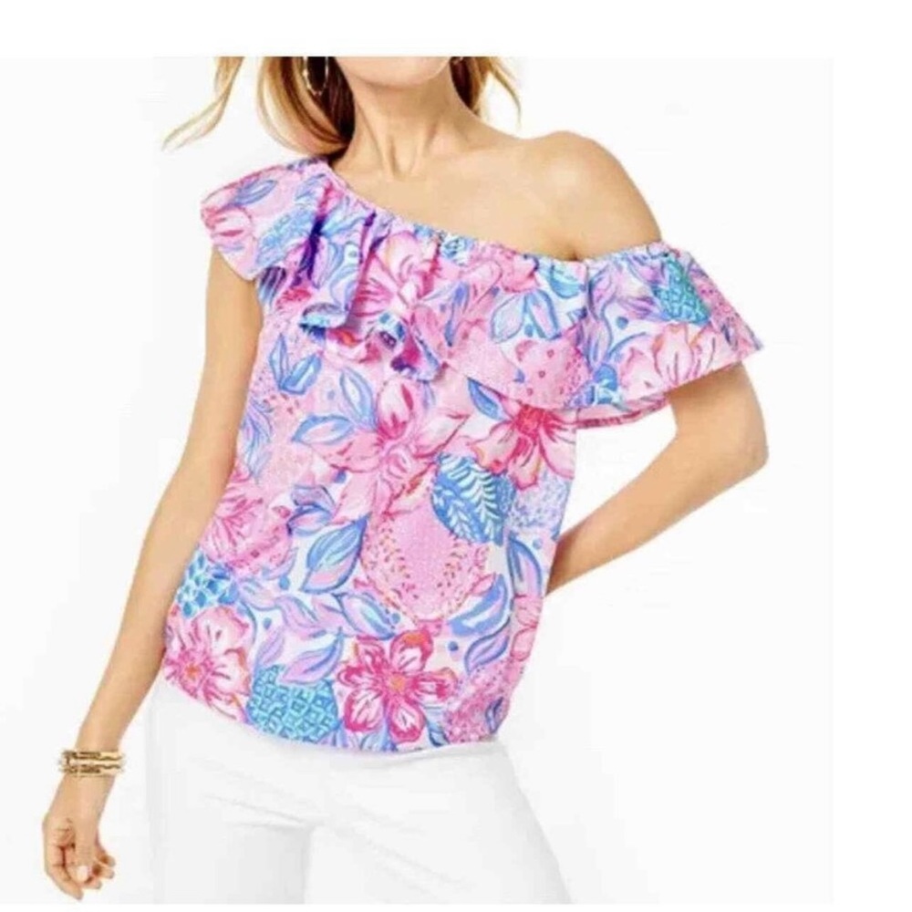 Lilly Pulitzer Zeldie One Shoulder Ruffle small